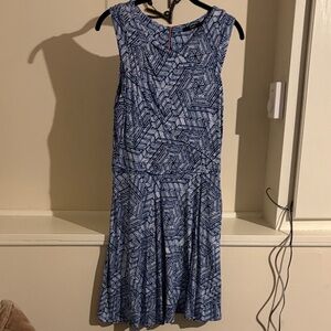 Tart Blue and Black Geometric Mini Dress